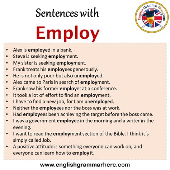 By employ in a sentence?