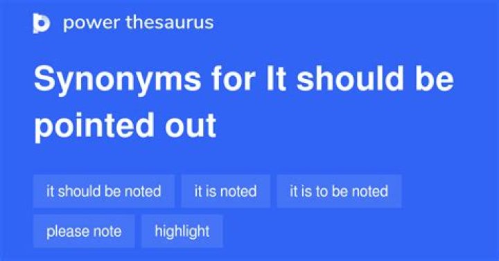 Can be pointed out synonym?