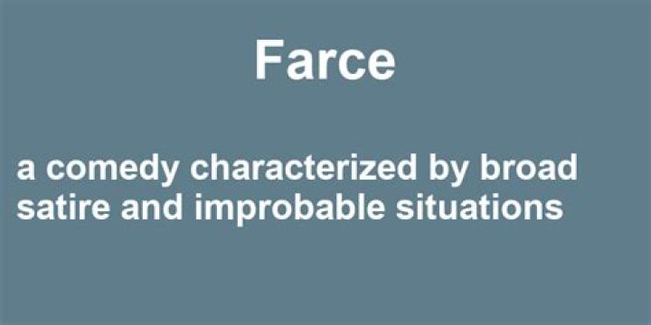 Can farce be used as a verb?