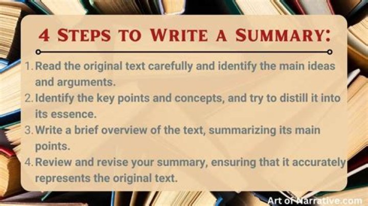 Can summary be written in points?