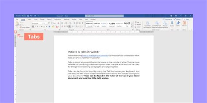 Can you create a tabbed document in word?