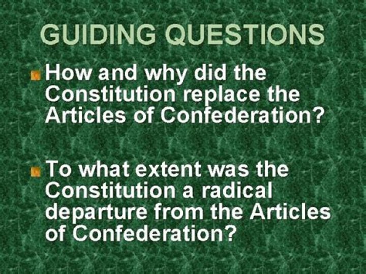 Did the constitution replace the articles of confederation?