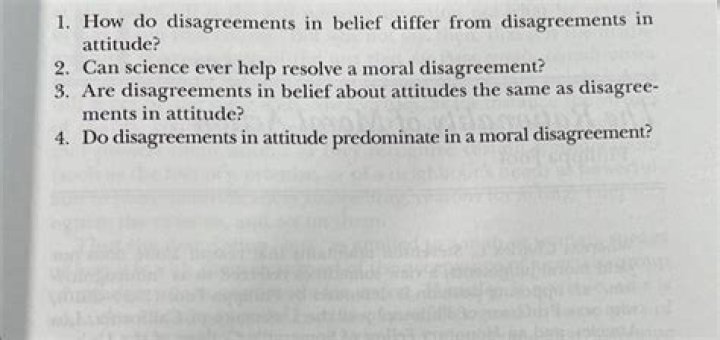 Do disagreements in attitude predominate in a moral disagreement?