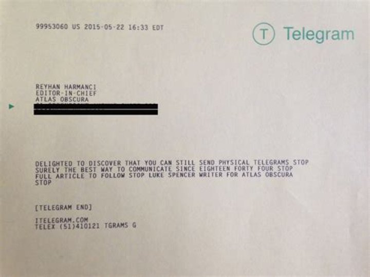 Do telegrams still exist?