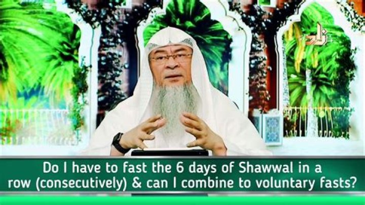 Do you have to fast shawwal consecutively?