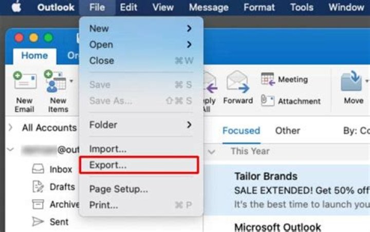 Does exporting outlook emails delete them?
