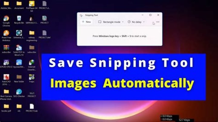 Does snipping tool save automatically?