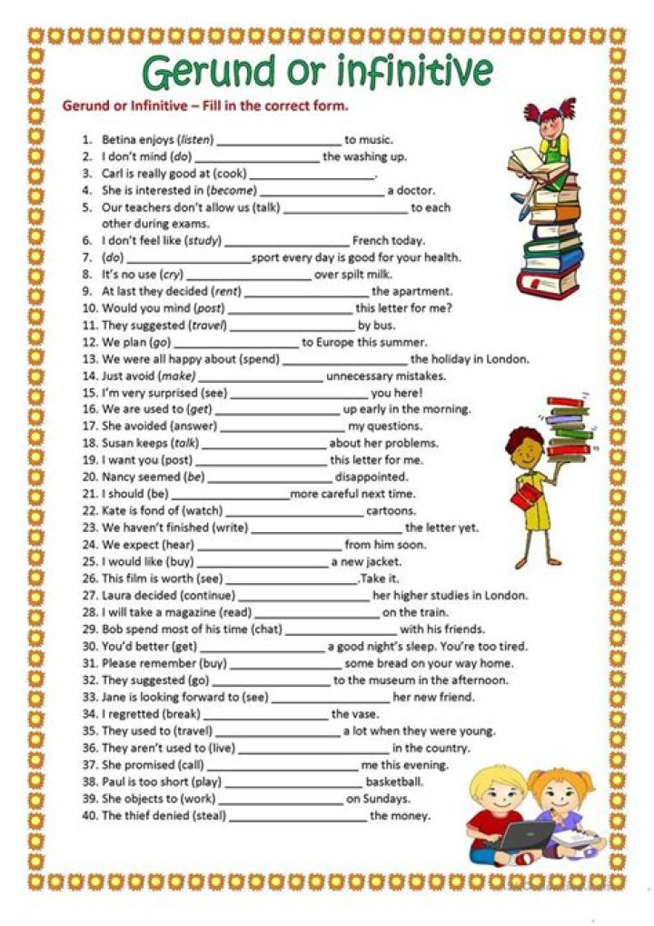 For gerund or infinitive?