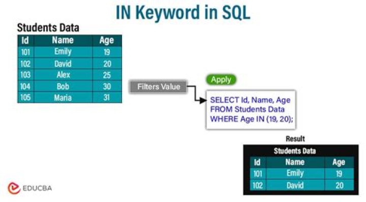 Has keyword in sql?