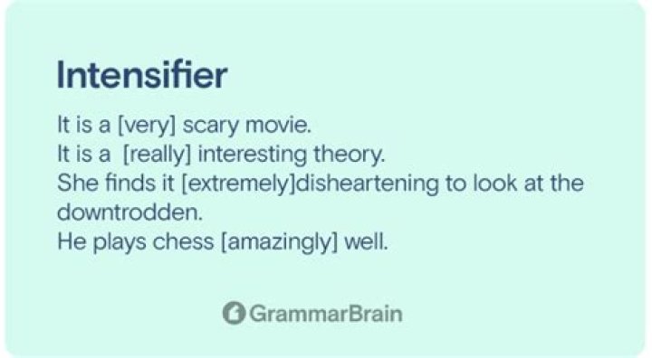 How can we use intensifiers?