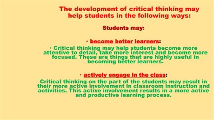 How critical thinking helps students?