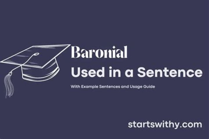 How do you use baronial in a sentence?