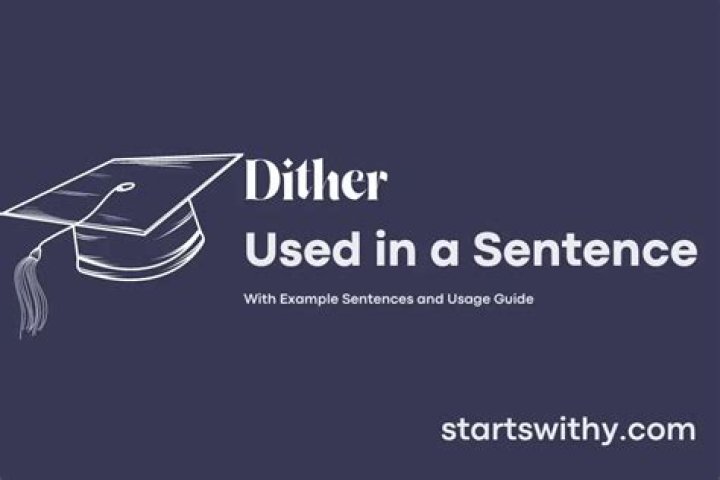 How do you use dither in a sentence?