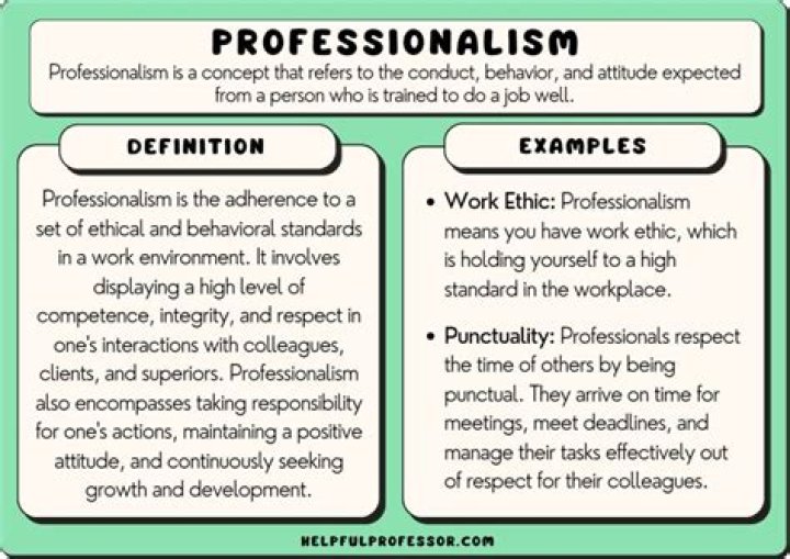 How do you use professionalism in a sentence?