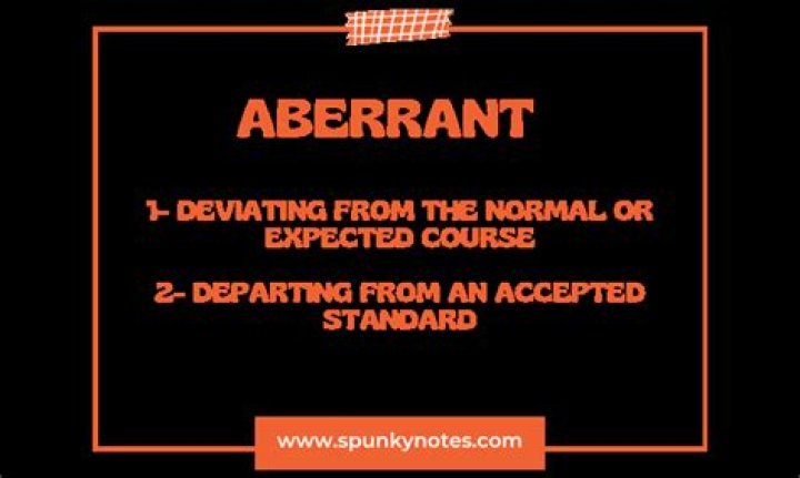 How to use aberrant in a sentence?