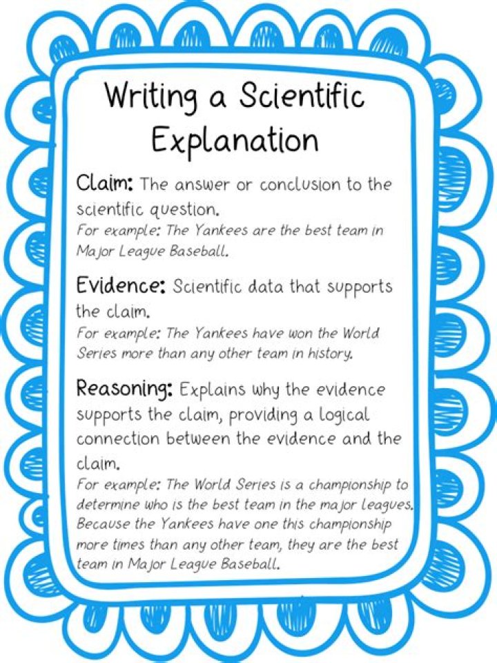 How to write scientific explanation?