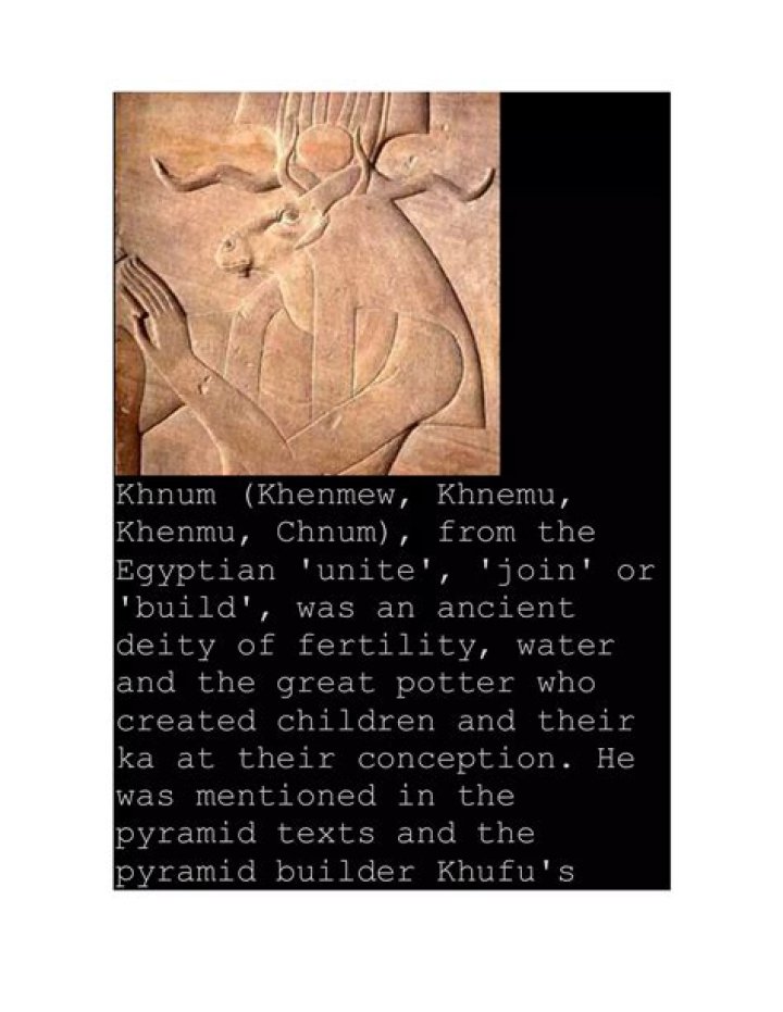 How was khnum created?