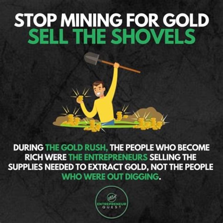 In a gold rush sell shovels quote?