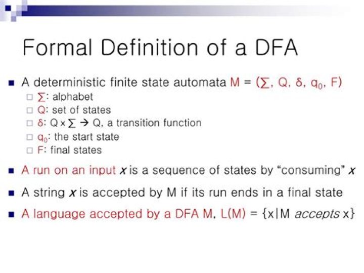 In formal definition of dfa?