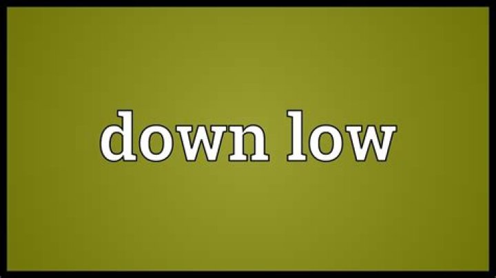 In the down low definition?