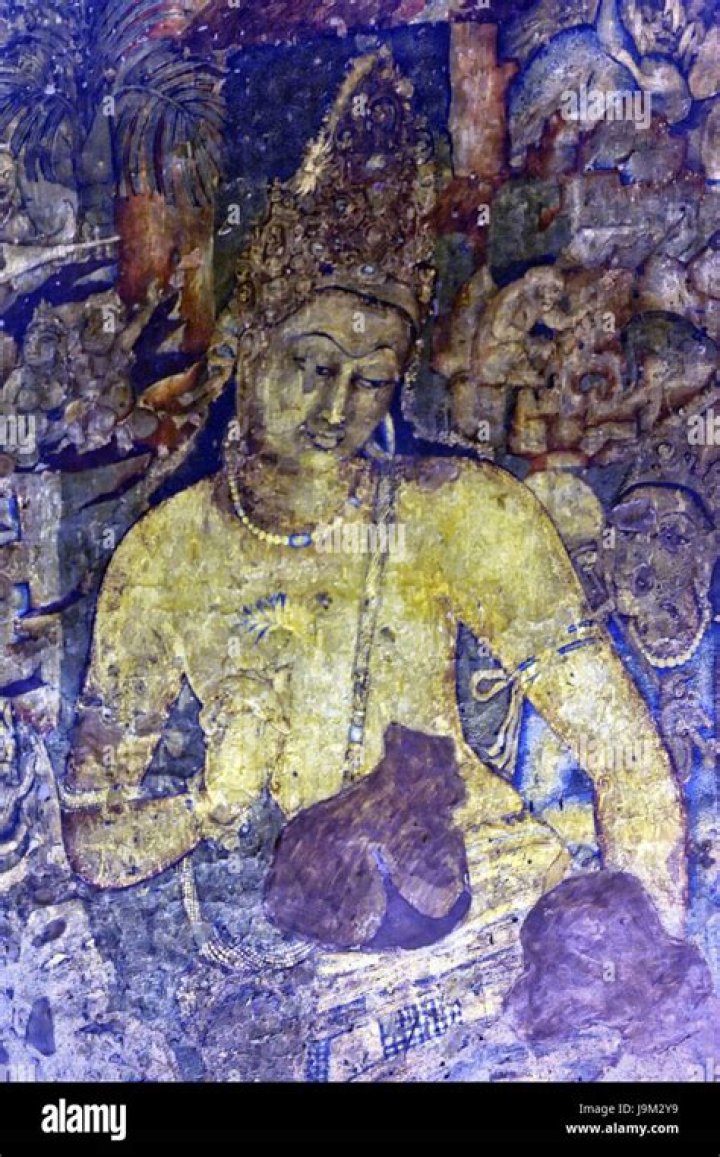 In which cave is the painting of padmapani bodhisattva found?