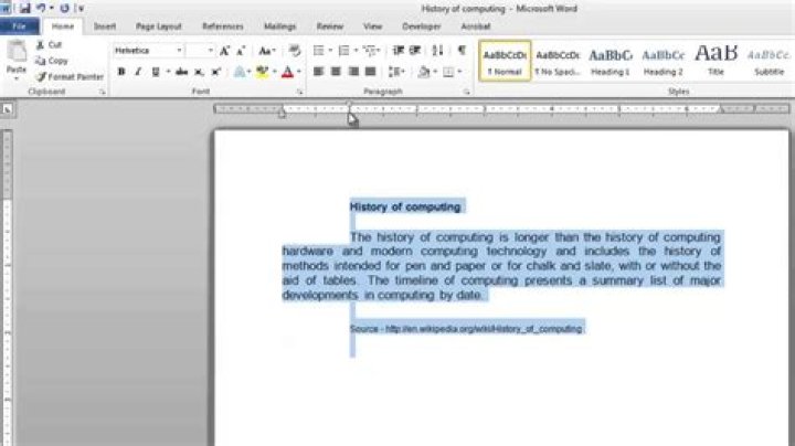 Indentation in a sentence?