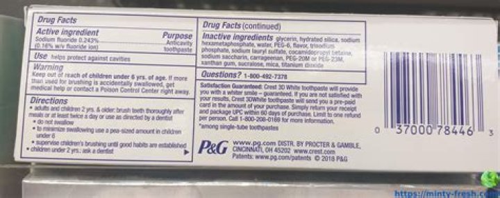 Ingredients for teeth whiteners?