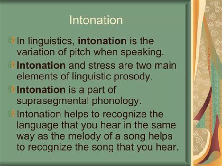 Intonation in singing definition?