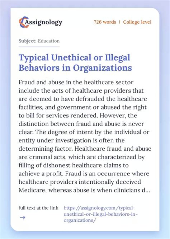 Is being unethical illegal?