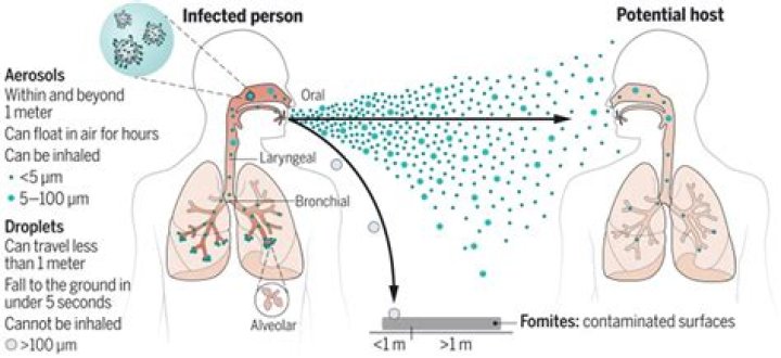 Is covid spread by aerosol or droplets?