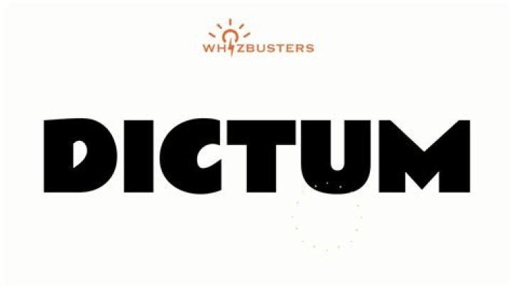 Is dictum in english word?