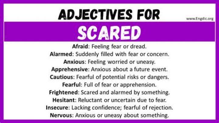 Is scared an adjective?