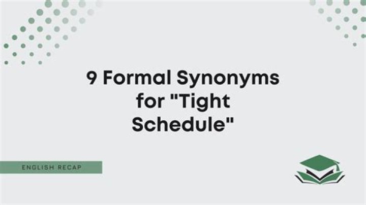 On a tight schedule synonym?