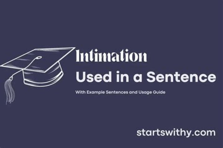 On intimation in a sentence?