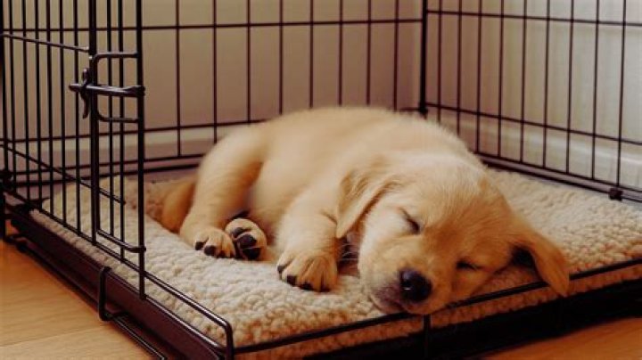 Should you put sleeping puppy in crate?