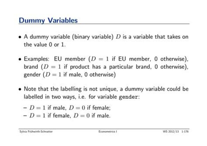 Was a dummy variable?
