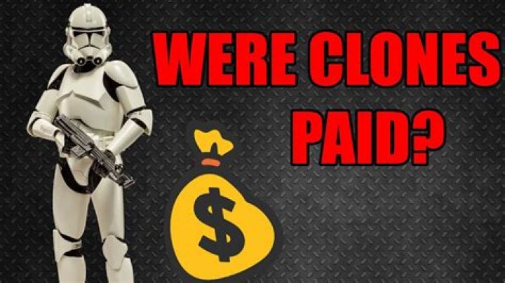 Were clone troopers paid?