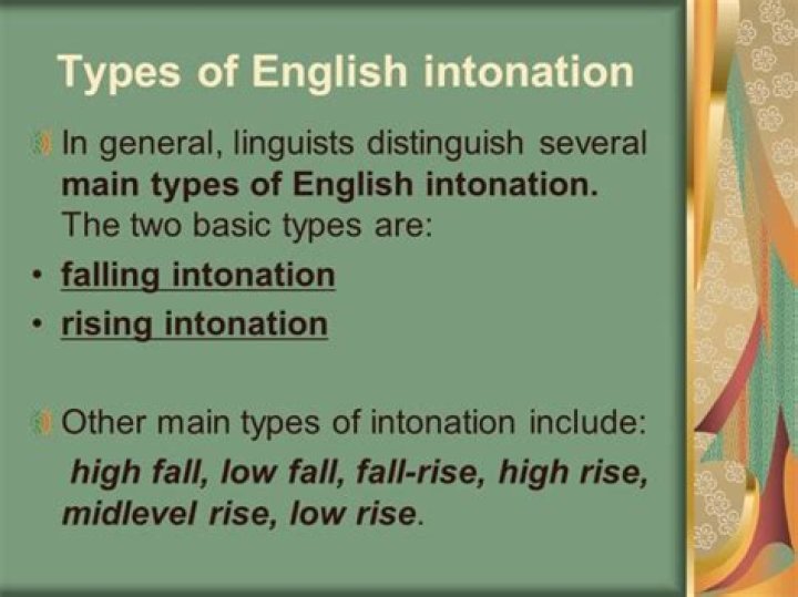 What are the example of intonation?