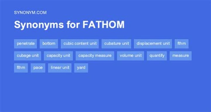What are three synonyms for fathom?