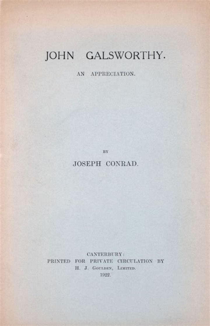 What did john galsworthy write?