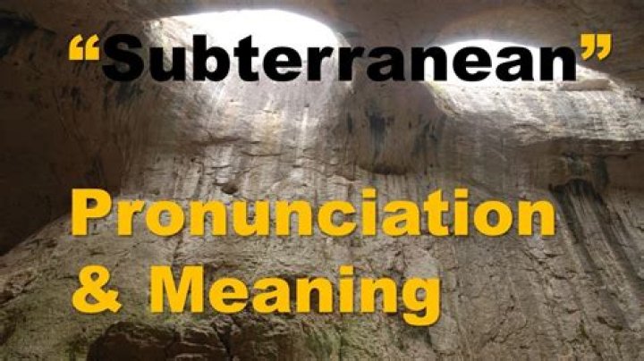 What do subterraneous mean?