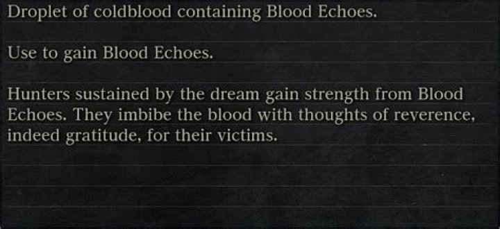 What does coldblood dew do bloodborne?