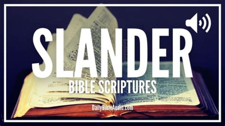 What does slander mean in the bible?