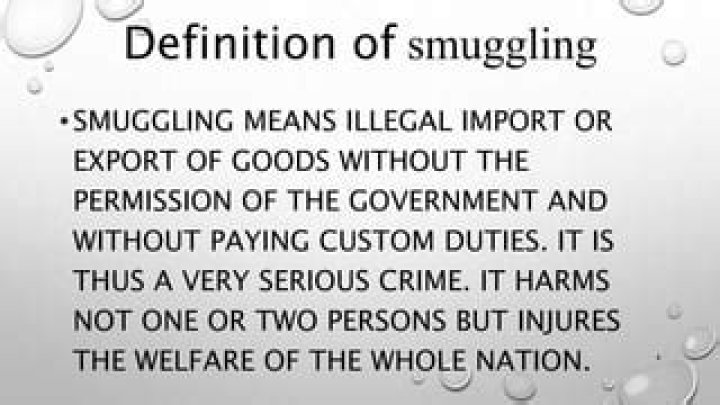 What does smuggling mean?