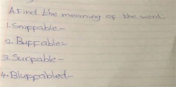 What does the word sniffable mean?