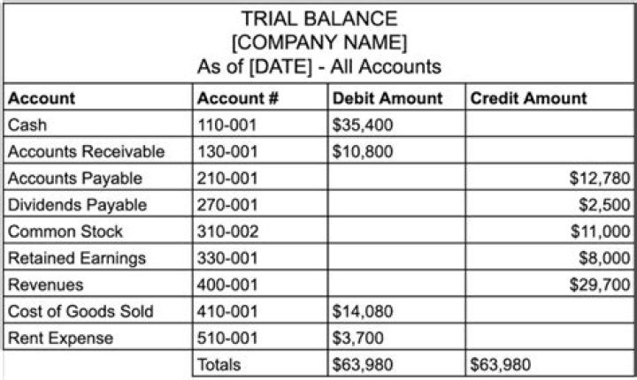 What is a trial balance?
