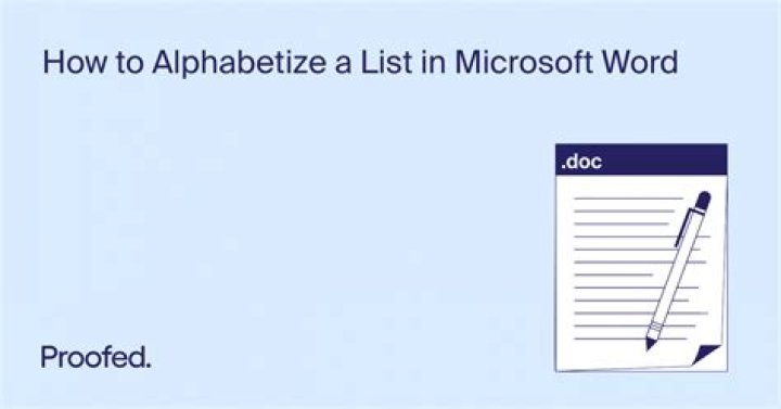 What is alphabetize list?