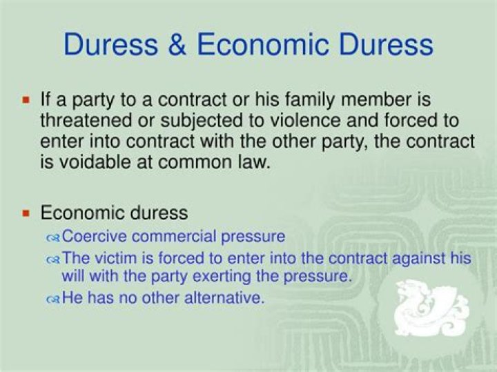 What is economic duress?