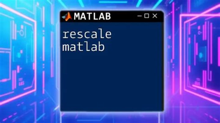 What is rescale in matlab?