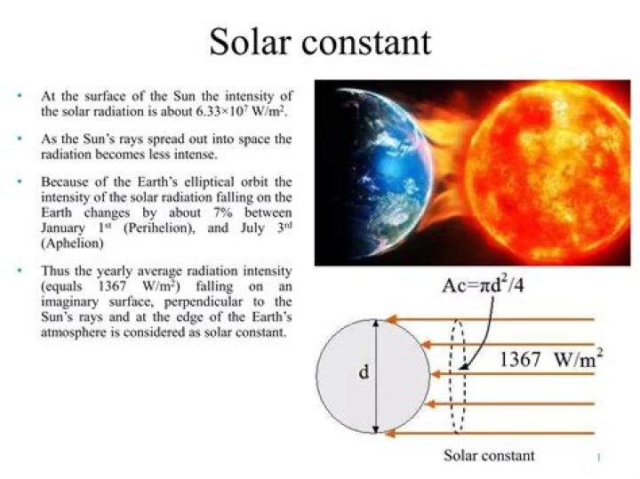 What is solar constant and its value?